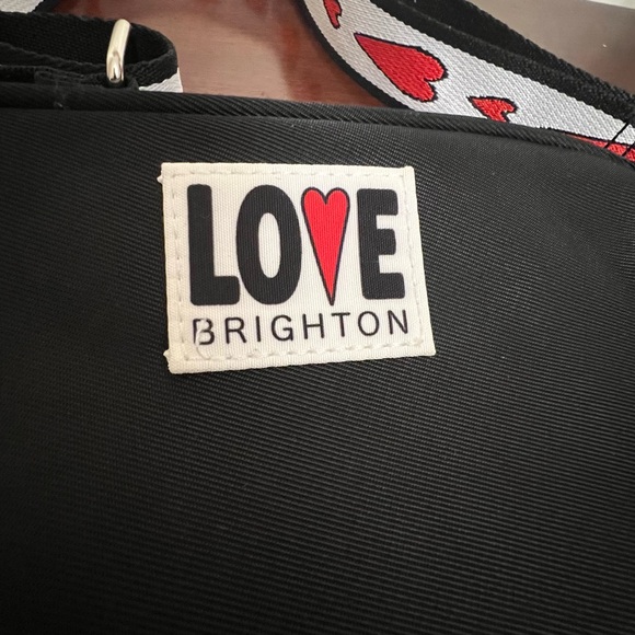 Brighton Love crossbody bag black white red hearts NWOT - Picture 7 of 11